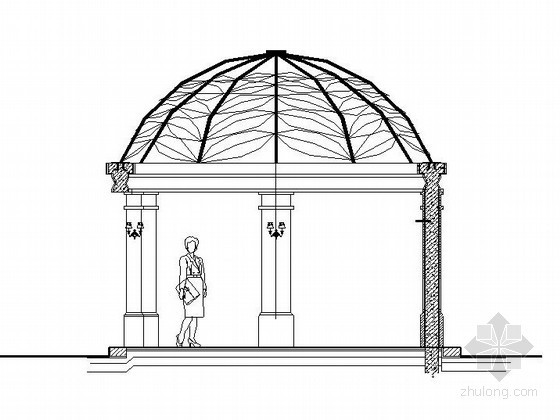 亭子构造详图资料下载-欧式圆亭施工大样