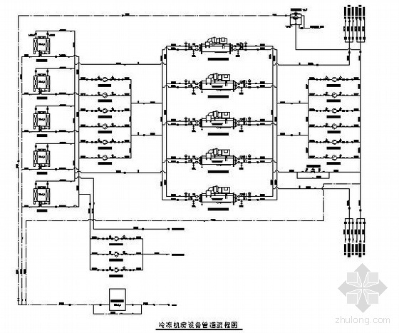 厂房智能化工程图纸资料下载-大型电子厂房空调工程图纸