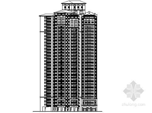 小户型公寓装修效果图资料下载-某项目三十二层小户型精装修公寓建筑方案图