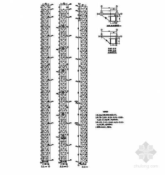 45米高钢结构电梯井道资料下载-某水泥厂钢结构电梯井道构造详图