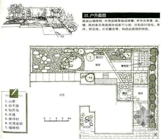 庭院户外设施资料下载-户外庭院景观设计图