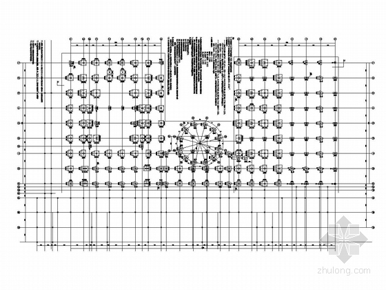 [江苏]四层框架结构办公楼结构施工图（含建筑图）-桩位平面布置图