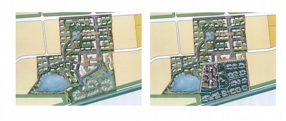[天津]现代风格住宅区规划及单体方案文本-居住区分析图