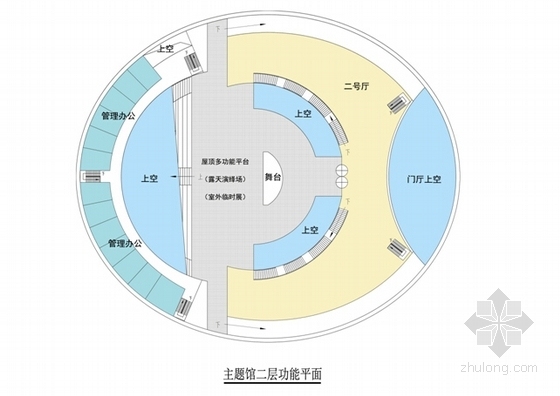 [宁夏]现代风格展馆概念方案设计文本（共2个展馆）-现代风格展馆各层平面图