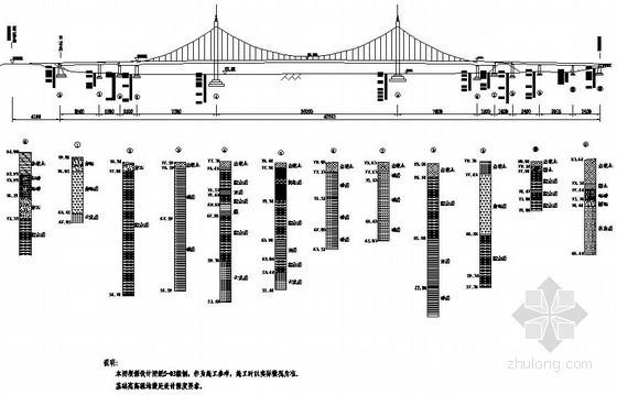 抚顺市某大桥自锚悬索桥设计图纸- 