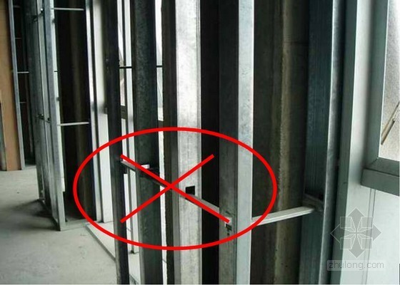 隔墙龙骨接长资料下载-建筑装修工程隔墙工程质量通病及预防措施