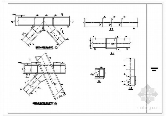 钢结构桁架滑移计资料下载-某钢结构桁架节点构造详图