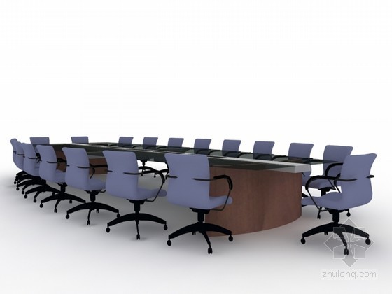 CAD会议桌模型CAD资料下载-会议桌3d模型下载