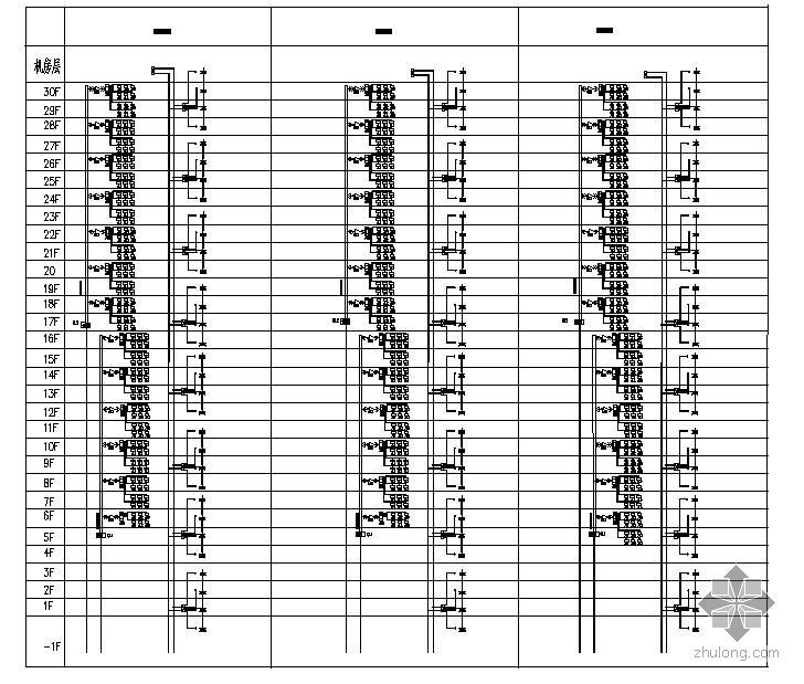 某住宅楼电井表箱布置图