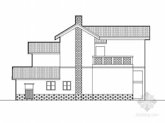 农村二层别墅CAD资料下载-某中式二层农村别墅设计方案