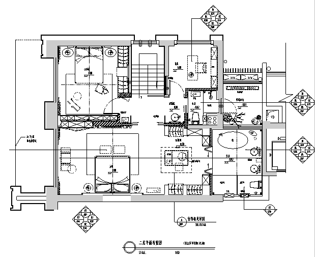 别墅设计样板间资料下载-[深圳]现代轻奢别墅样板间室内设计施工图（含效果图）