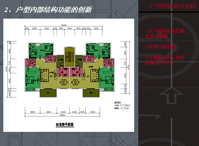 多层住宅户型设计创新实践（附多图）-双流线入户花园