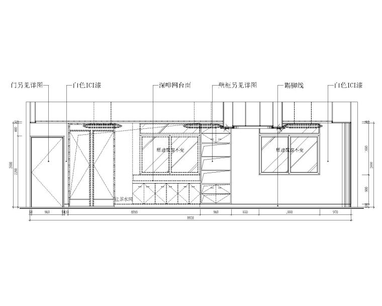 [深圳]富春大厦某咨询公司办公室装修CAD施工图+高清效果图-3立面图