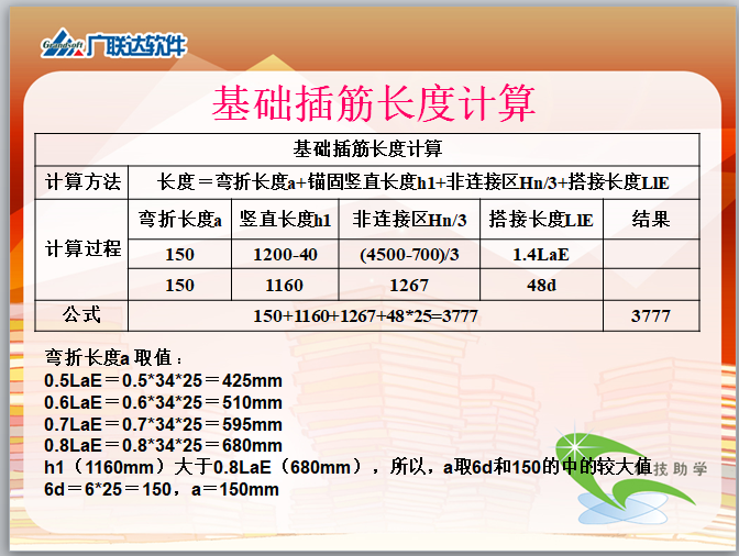 广联达钢筋工程量的计算讲义(185页全)-基础插筋长度计算