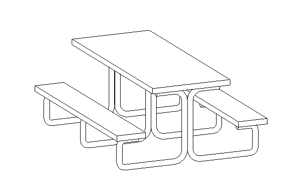 景观凳子cad资料下载-bim软件应用-族文件-桌子带凳子