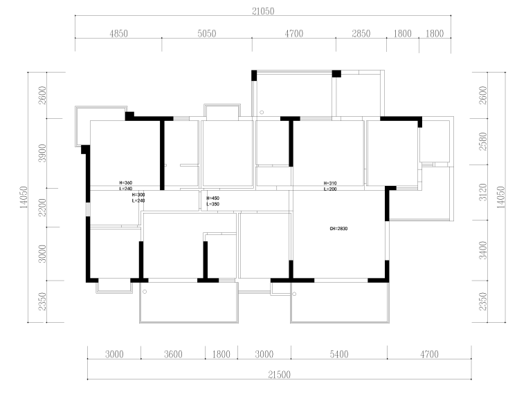 95平两居室装修效果图资料下载-东南亚风格六居室装修施工图（附效果图+软装搭配图）