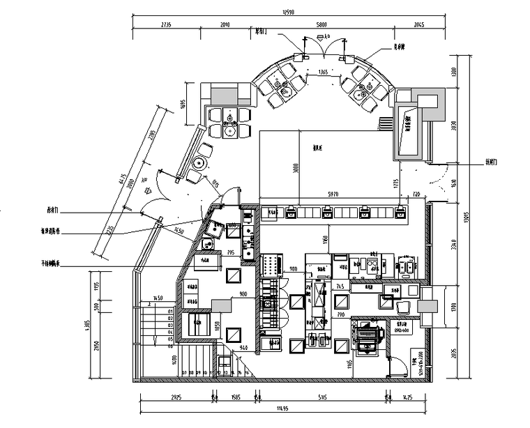 店施工图模型资料下载-汉堡王重庆杨家坪店施工图&效果图&预算&结算&设计相关