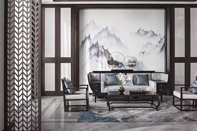 新中式沙发墙，高贵不庸俗，这才是中国人家中该有的调性_3