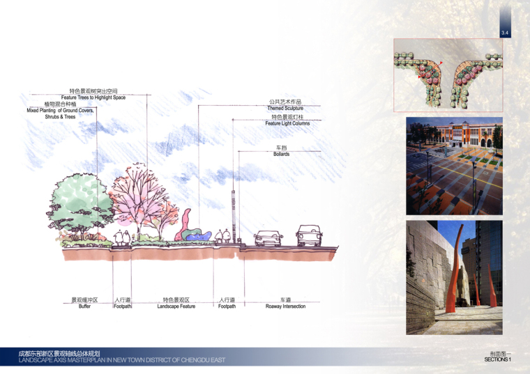 成都植物设计图资料下载-[四川]成都东部新城景观轴线规划设计方案文本（轴线）