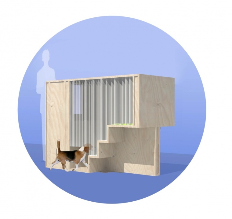 扎哈·哈迪德事务所内80名建筑师专为狗狗设计的小屋-7.jpg