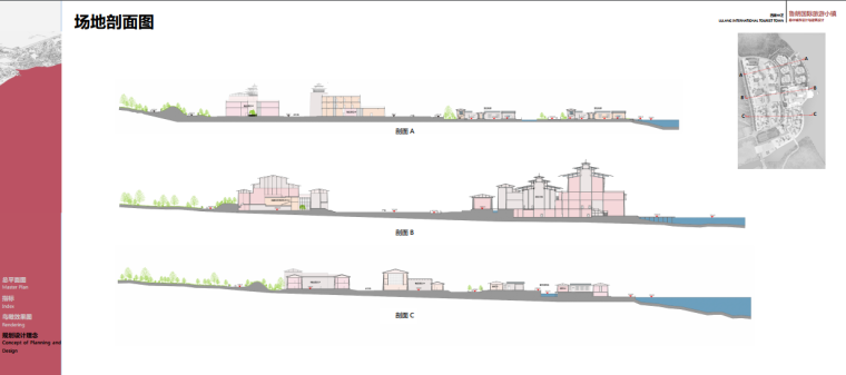 鲁朗国际旅游小镇规划设计-场地剖面图