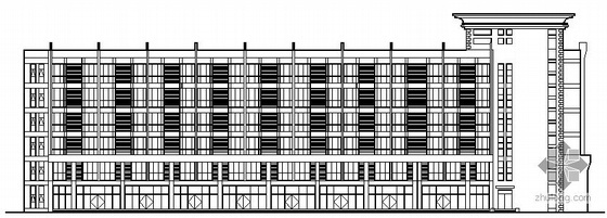 六层医院建筑施工图资料下载-某六层员工宿舍建筑施工图