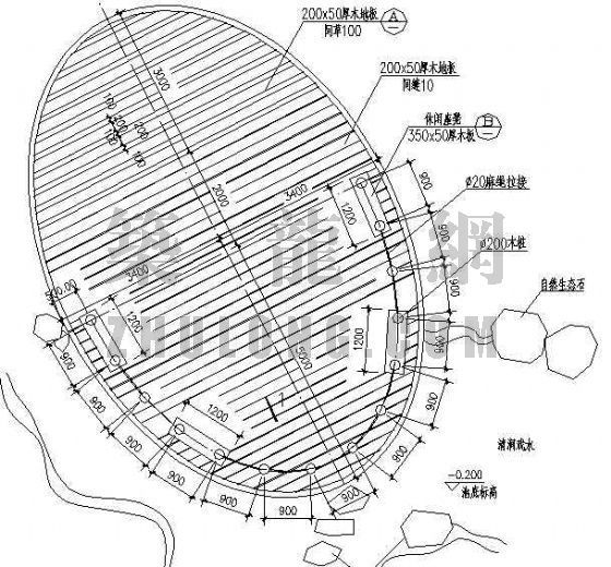 索桥观景桥资料下载-观景木台详图