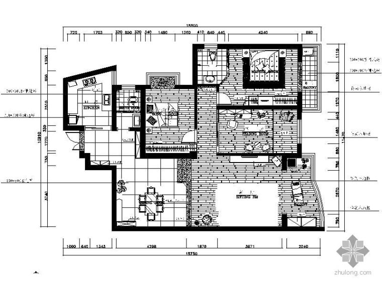 极简主义三室两厅效果图资料下载-[湖南]三室两厅装修图（含效果）Ⅱ