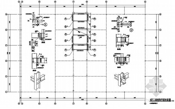 24米钢结构施工图资料下载-钢结构4S店结构施工图（24米跨 带计算模型）