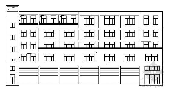 餐饮楼建筑设计方案图资料下载-某六层办公楼建筑设计方案图