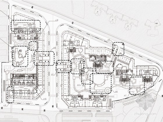 广场入口设计效果图资料下载-[长沙]高档居住区园林景观施工扩初设计方案（含效果图）