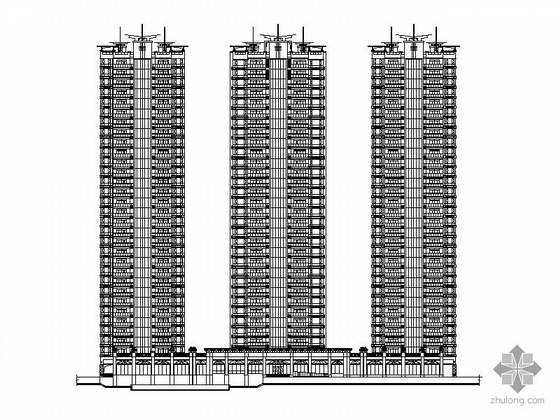 十栋住宅建筑资料下载-[东莞]某三十层豪华住宅E、D栋建筑施工图