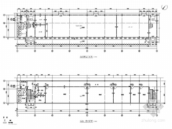 [天津]老厂房贴边新建单层钢结构厂房结构施工图（含建筑图）-平面图