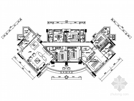 样板房室内设计方案资料下载-[广东]空中庭院私宅样板房室内设计方案图（含效果）