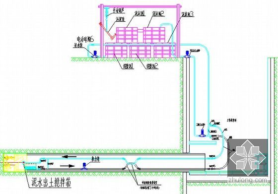 [郑州]下穿市政道路大刀盘土压平衡顶管施工方案（99页 DN3200顶管）-顶进系统原理图