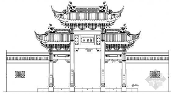 古建筑修复方案文本资料下载-古建筑（牌楼）修复图