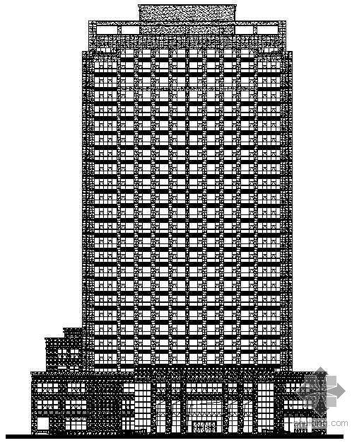 建筑幕墙CAD图资料下载-某二十六层办公楼建筑幕墙施工图