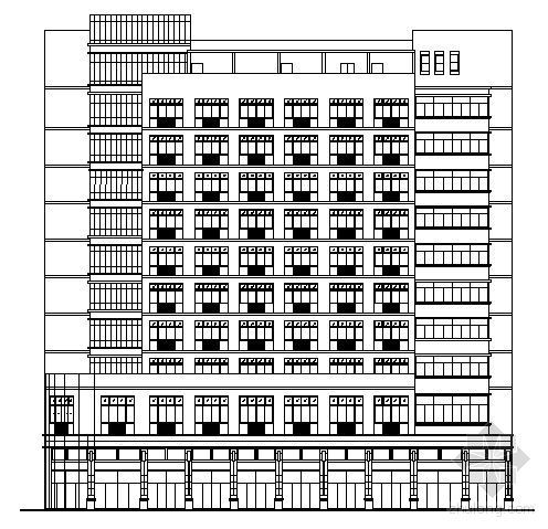 小高层建筑住宅方案资料下载-某十一层办公小高层建筑方案图