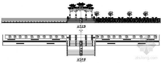 某陵园牌坊式山门节点详图-3