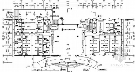 5层办公楼空调设计图纸资料下载-某五层办公楼空调图纸