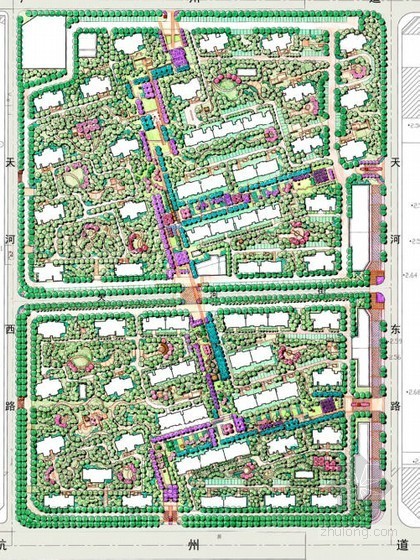 天津居住区景观设计方案资料下载-[天津]现代花园式居住区景观设计方案