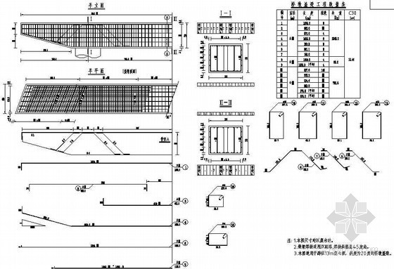 13m空心板桥面系资料下载-13m空心板桥墩盖梁钢筋构造节点详图设计