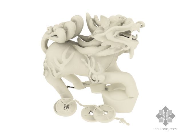 动物雕塑模型SU资料下载-神兽麒麟