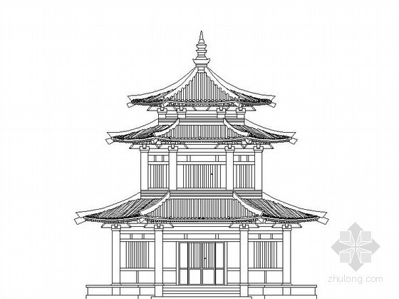 古建亭子六角cad资料下载-古建六角亭施工详图