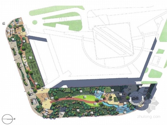 公共绿地绿地资料下载-[上海]中心商业地块公共绿地综合设计方案