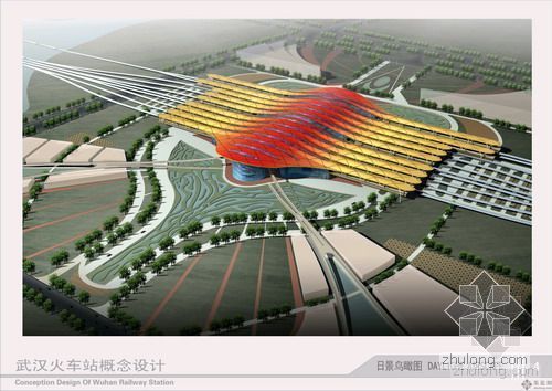 火车站生态建筑设计说明资料下载-[免费资料]武汉某火车站建筑设计方案文本及动画