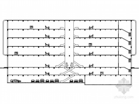 5层商业建筑方案资料下载-某五层商业建筑方案图