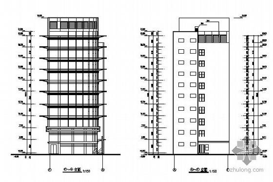 某十层办公楼建筑方案图-2