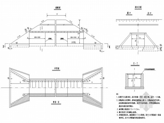 重力式盖板涵设计图资料下载-装配式钢筋砼盖板涵通用设计图（45张）