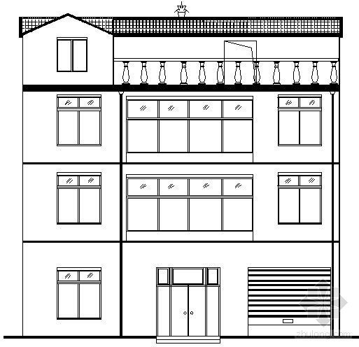 私家别墅建筑模型资料下载-某四层私家别墅建筑结构方案图